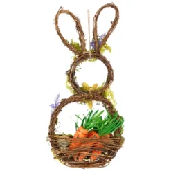 Northlight Artificial Floral Bunny Hanging Easter Basket Decoration - 14.5" -Holiday Decoration Store GUEST 35c980d4 fdd8 4507 a98e a6e42529fadf