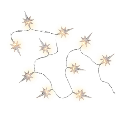 Northlight North Star Christmas Light Set - Warm White LED - 3' - Clear Wire - 10ct 2 Northlight North Star Christmas Light Set - Warm White LED - 3' - Clear Wire - 10ct - Image 2