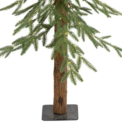 Northlight Pre-Lit Medium Alpine Artificial Christmas Tree - 4' - Clear LED Lights 6 Northlight Pre-Lit Medium Alpine Artificial Christmas Tree - 4' - Clear LED Lights - Image 6