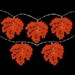 Northlight LED Maple Leaves Fall Harvest Fairy Lights - 4.5 Ft Silver Wire - 10ct -Holiday Decoration Store GUEST 36df2f79 3359 4e3e 86fa b239dd3617d2