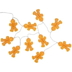 Northlight 10-Count LED Orange Gingerbread Men Christmas Fairy Lights, 4ft, Copper Wire -Holiday Decoration Store GUEST 37e1e664 d418 4842 99c2 565538a1f902
