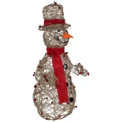 Northlight Lighted Glittered Snowman And Berries Outdoor Christmas Decoration - 28" -Holiday Decoration Store GUEST 38ef473e 4a6e 40e0 b055 7e01712b94d0