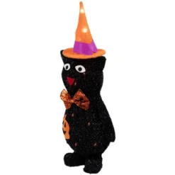 Northlight 24" Lighted Black Cat In Witch's Hat Outdoor Halloween Decoration -Holiday Decoration Store GUEST 3967d236 76b0 40fd 801e 3d359c9abb78