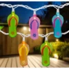 Northlight 10 Ct Multi Color Flip Flops String Light Set - 7.25' White Wire