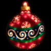 Northlight 19.5" Lighted Red Christmas Ornament Window Silhouette