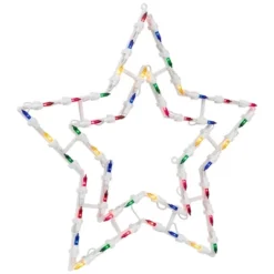 Northlight Lighted Star Christmas Window Silhouette Decoration - 16" - Multicolor Lights -Holiday Decoration Store GUEST 3c282099 e324 4762 8f25 6bf9148c0491