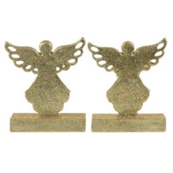 Northlight Angel Glittered Christmas Stocking Holders - 5.5" - Gold - Set Of 2 -Holiday Decoration Store GUEST 3c60750f 85a7 4bb5 b69e 9d5addc0d479