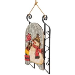 Northlight 17" LED Lighted Wooden Sled With Snowman And Cardinal Christmas Decoration -Holiday Decoration Store GUEST 3c97986f 813c 4565 bdc7 a911237b7732