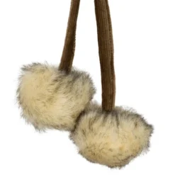 Northlight Faux Fur Christmas Stocking With Pom Poms - 20.5" - Beige And Brown -Holiday Decoration Store GUEST 3d0eb59b 1386 4151 9aae 8bd60ee28265