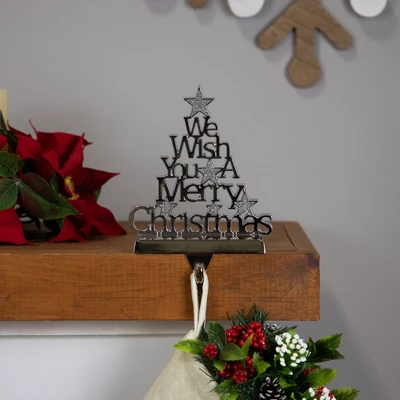 Northlight We Wish You A Merry Christmas Tree Stocking Holder - 6.25" 2 Northlight We Wish You A Merry Christmas Tree Stocking Holder - 6.25" - Image 2