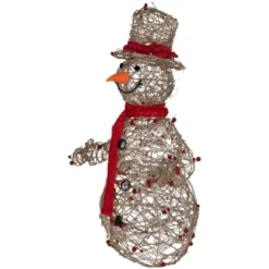 Northlight Lighted Glittered Snowman And Berries Outdoor Christmas Decoration - 28" -Holiday Decoration Store GUEST 3ef89f29 1ae1 403e 986a 549fbc5e2729