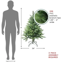 Northlight Real Touch™️ Mixed Eden Pine Artificial Christmas Tree - Unlit - 4' -Holiday Decoration Store GUEST 3f40d652 4c72 4b45 b425 e58ceffd03f0
