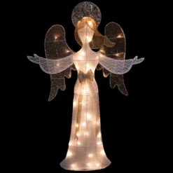 Northlight 49.25" LED Lighted White And Gold Angel Christmas Decoration -Holiday Decoration Store GUEST 4290ce10 0c0e 47f1 a4d6 ba4a502408bd