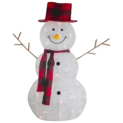 Northlight Lighted Tinsel Snowmen Family Christmas Yard Decorations - Clear Lights - Set Of 2 -Holiday Decoration Store GUEST 42f43a12 ef4d 405e ad1b 5a64d9d826ce