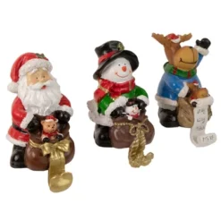 Northlight Santa, Snowman And Reindeer Christmas Stocking Holders - 5.25" - Set Of 3 -Holiday Decoration Store GUEST 43251c27 f1d7 48e2 8f4b cc8764a765aa