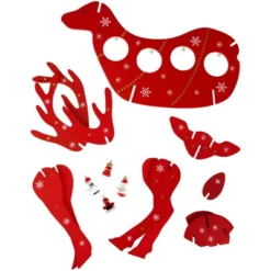 Northlight Reindeer Cut-Out Ornament Holder Christmas Decoration - 13.25" - Red And White -Holiday Decoration Store GUEST 43f3543e e571 4970 b66f c3958881faf2