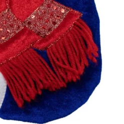 Northlight 24" Large Penguin And Bear Blue Velveteen Christmas Stocking With White Cuff -Holiday Decoration Store GUEST 45089e23 4a03 4bd6 9723 eadacb1c601c