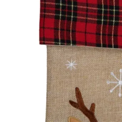 Northlight 19" Burlap Plaid Whimsical Reindeer Waiving Christmas Stocking 5 Northlight 19" Burlap Plaid Whimsical Reindeer Waiving Christmas Stocking -Holiday Decoration Store GUEST 4582680b 753b 44c9 839c 7f5c2cf3dc08