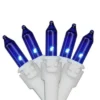 Northlight Mini Incandescent Christmas Lights - Blue - 20.25' White Wire - 100ct