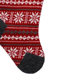 Northlight 23" Red, Gray And White Knit Christmas Stocking With High Pile Fleece Cuff -Holiday Decoration Store GUEST 463b8467 cf17 483a b950 042c598f61ca