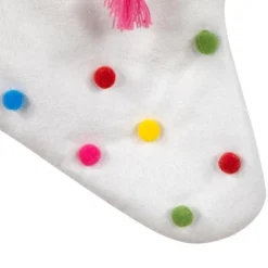 Northlight 20" White Christmas Stocking With Multicolor Pom-Poms And Tassels -Holiday Decoration Store GUEST 46a9dc12 18e5 41e8 bf86 1b492a3b7ae7