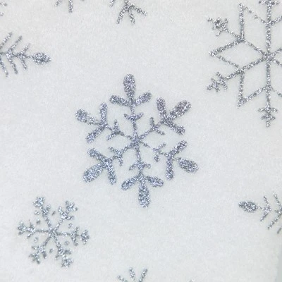 Northlight 19" White And Silver Snowflakes Christmas Stocking 4 Northlight 19" White And Silver Snowflakes Christmas Stocking - Image 4