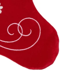 Northlight 20.5-Inch Red And White Velvet With White Snowflake Christmas Stocking -Holiday Decoration Store GUEST 478d92d3 42b6 4fb8 b449 f2eb70a61cd7