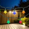 Northlight LED Star Shaped Indoor Outdoor Patio Light Set - MultiColor - 4.5' Green Wire - 20ct