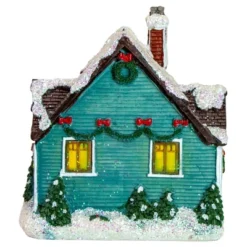 Northlight LED Lighted Snowy House Christmas Village Decoration - 5.5" - Green -Holiday Decoration Store GUEST 481115ef ce9f 4d41 a680 2063d3366f79