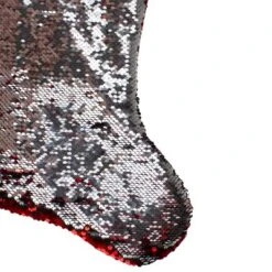 Northlight 22" Red And Silver Reversible Sequined Christmas Stocking -Holiday Decoration Store GUEST 48b1fc1b 7f8e 45d0 94da 4028a07e3df7