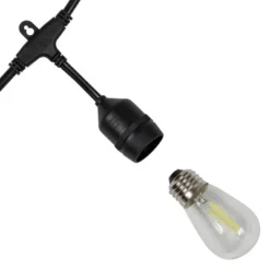 Northlight LED S14 Patio String Lights - Clear - 19.25' Black Wire - 20 Ct -Holiday Decoration Store GUEST 48fa5057 9a89 4f9f bbbb c4ade7ad491a