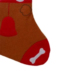 Northlight 17" Red And Brown "DOG" Embroidered Christmas Stocking With Cuff -Holiday Decoration Store GUEST 4a170253 4407 4cc9 b76c e27c6811314c