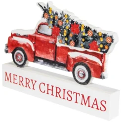 Northlight Pickup Truck Merry Christmas Wooden Decoration - 9" -Holiday Decoration Store GUEST 4af1d771 6132 4b3a a7a3 39fbb557c0e0