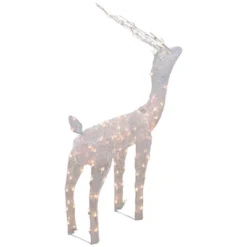 Northlight 48-Inch Lighted White Mesh Buck Outdoor Christmas Decoration - Clear Lights -Holiday Decoration Store GUEST 4dfa7275 2d52 4be4 a865 ad1d05982a38