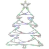 Northlight LED Lighted Christmas Tree Window Silhouette Decoration - 16" - Multicolor Lights