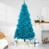 Northlight Pre-Lit Medium Pine Artificial Christmas Tree - 6' - Turquoise - Clear Lights
