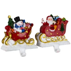 Northlight Santa And Snowman Sleigh Ride Christmas Stocking Holders - 4.25" - Set Of 2 7 Northlight Santa And Snowman Sleigh Ride Christmas Stocking Holders - 4.25" - Set Of 2 -Holiday Decoration Store GUEST 507eb39f 5cd2 463d af58 1afe8dedec8f