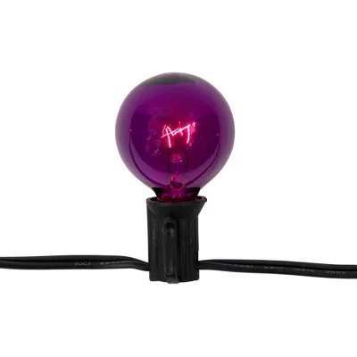 Northlight G40 Globe Halloween Lights - Orange And Purple - 9' Black Wire - 10ct 4 Northlight G40 Globe Halloween Lights - Orange And Purple - 9' Black Wire - 10ct - Image 4