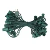 Northlight Commercial Grade C9 Christmas Light Socket Set - 50' Green Wire - 18 Gauge