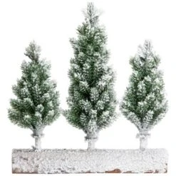 Northlight Frosted Pine Tree Trio Christmas Decoration - 8" - Unlit -Holiday Decoration Store GUEST 54fbf0a0 762d 428a af2c 9a95b94cba7c