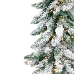 Northlight Pre-Lit Pencil Flocked Alpine Artificial Christmas Tree - 5' - Clear Lights -Holiday Decoration Store GUEST 558beccf 6c70 4d18 adc4 0ee5101f2fa1