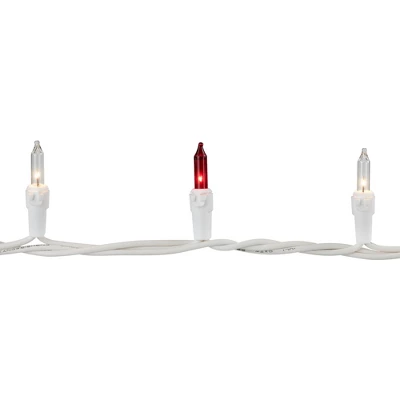 Northlight Mini Incandescent Christmas Lights - Red And Clear - 7' White Wire - 35ct 5 Northlight Mini Incandescent Christmas Lights - Red And Clear - 7' White Wire - 35ct - Image 5