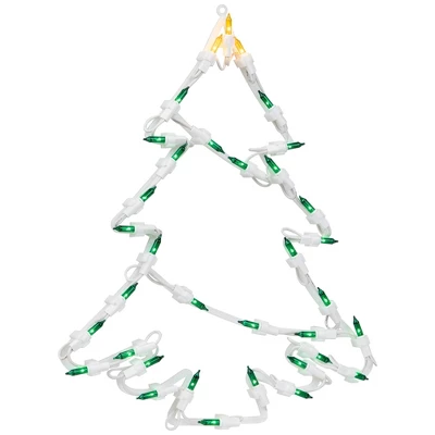 Northlight Lighted Christmas Tree Window Silhouette Decoration - 15" - Green And Yellow Lights 3 Northlight Lighted Christmas Tree Window Silhouette Decoration - 15" - Green And Yellow Lights - Image 3