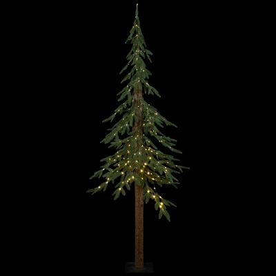 Northlight Pre-Lit Medium Alpine Artificial Christmas Tree - 6' - Clear LED Lights 2 Northlight Pre-Lit Medium Alpine Artificial Christmas Tree - 6' - Clear LED Lights - Image 2