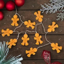 Northlight 10-Count LED Orange Gingerbread Men Christmas Fairy Lights, 4ft, Copper Wire -Holiday Decoration Store GUEST 57e9d9f9 118f 4d9a bc01 2b0c3aaff782