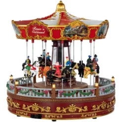 Northlight 14" LED Lighted Animated And Musical Carousel Christmas Decoration -Holiday Decoration Store GUEST 5837cf2f e624 4975 a872 869d10d2b4d5