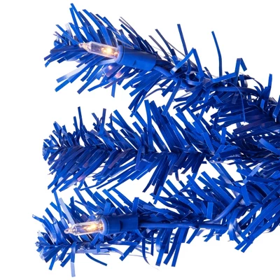 Northlight Pre-Lit Medium Pine Artificial Christmas Tree - 6' - Royal Blue - Clear Lights 7 Northlight Pre-Lit Medium Pine Artificial Christmas Tree - 6' - Royal Blue - Clear Lights - Image 7