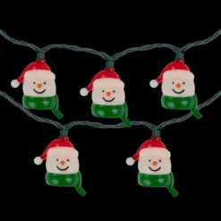 Northlight Snowman Heads With Scarves Christmas Light Set - Clear - 7.5' Green Wire - 10ct -Holiday Decoration Store GUEST 589a943c 2b29 4128 b979 c03735372167