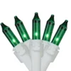 Northlight Mini Incandescent Christmas Lights - Green - 20.25' White Wire - 100ct