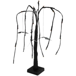 Northlight Pre-Lit Glittered Halloween Willow Tree With Bats - 24" - LED Orange Lights -Holiday Decoration Store GUEST 58c8cf10 62db 4482 8fe0 7ee84a9c53dc